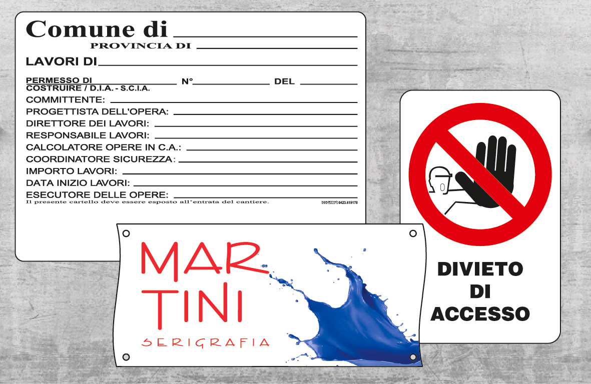 Cartellonistica e cartelli cantiere